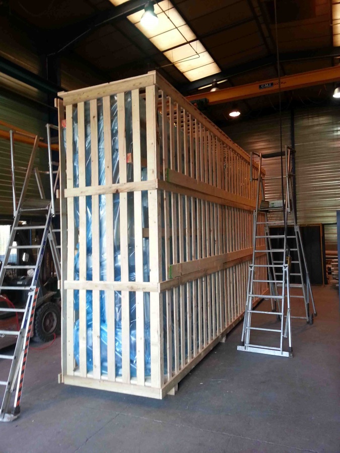 Caisse bois claire-voie, matériau PMUC – Chambéry